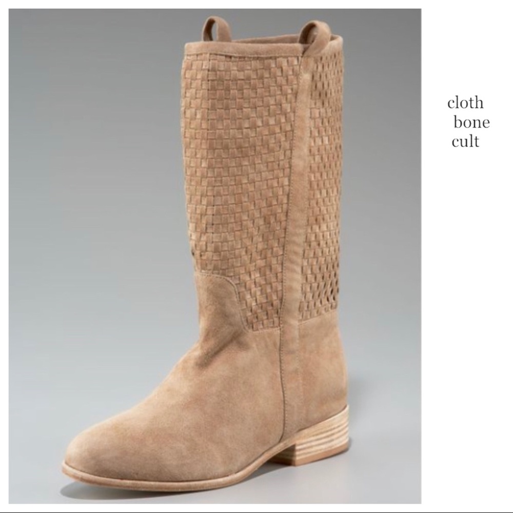 DOLCE VITA Woven Soft Tan Suede BOOTS